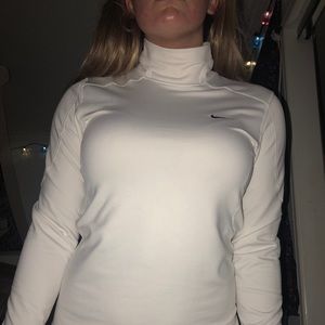 White nike pull over